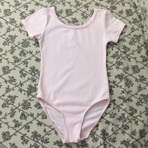 Danskin Pink Short Sleeve Leotard Dance XSmall 4//5 NWT